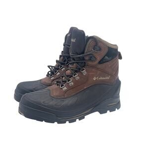 Columbia Bugabootoo Brown Leather Waterproof Winter Boots Size 10